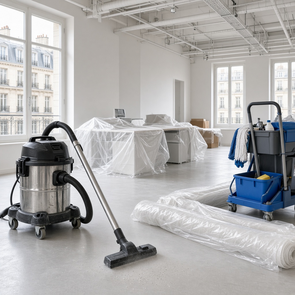 Nettoyage après travaux — Bureaux et espaces professionnels